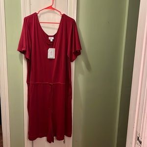 Nwt 2x Xanthe romper almost cranberry color